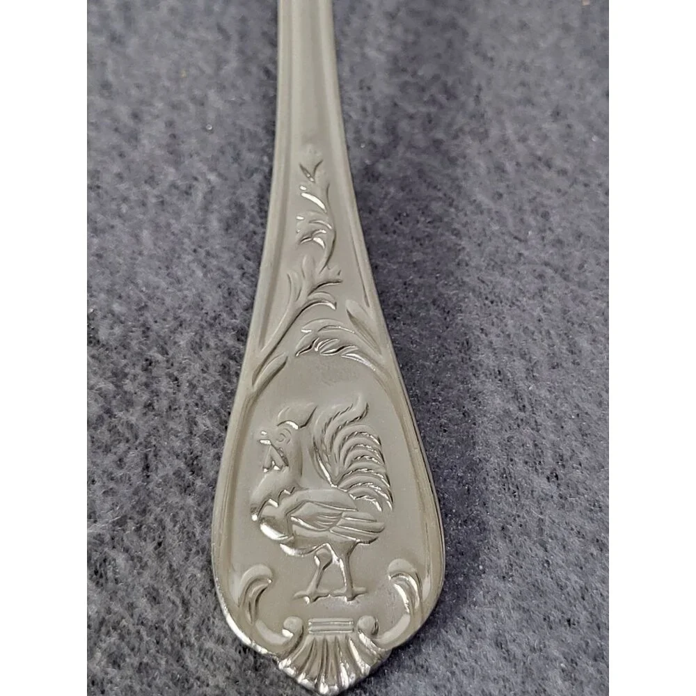 Rooster Chicken Farmhouse Set of 2 Teaspoons Stainless Steel Decorative